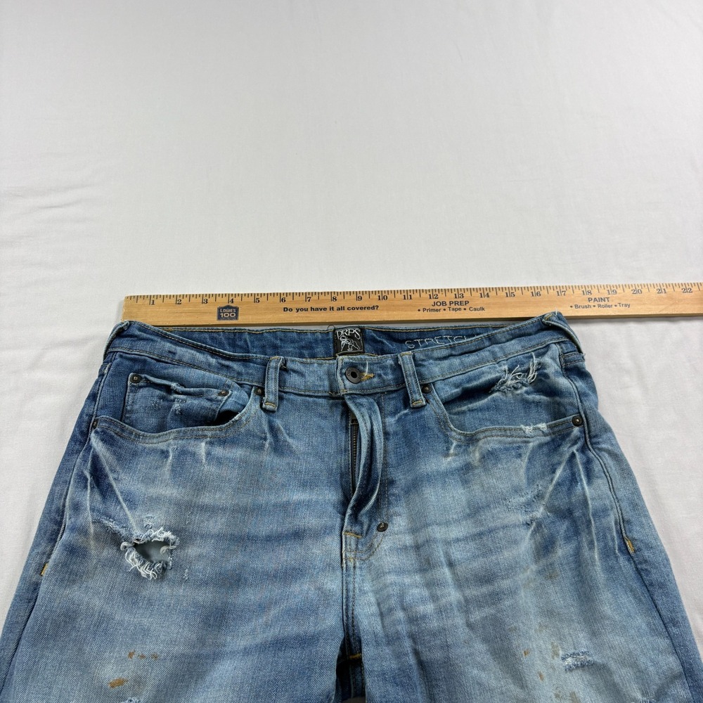 PRPS Jeans Mens 34x33 Blue Cayenne Super Skinny Distressed Grunge Stretch - Picture 4 of 10